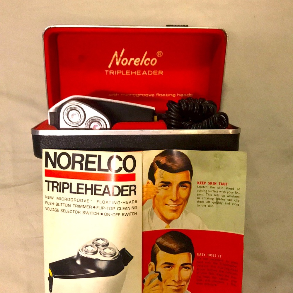 Vintage/antique (from the 1950’s) Philips Norelco Tripleheader shaver-WO…